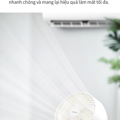 Quạt tuần hoàn không khí LocknLock Bianco ENF156IVY, Hàng chính hãng, mini để bàn, luồng gió đa chiều - JoyMall