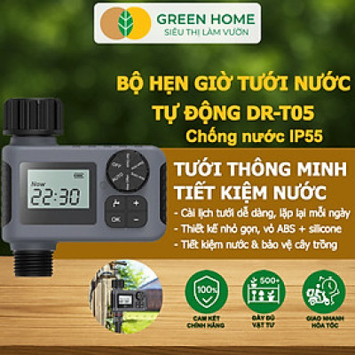 Bộ Hẹn Giờ Tưới Nước Tự Động Greenhome, Tropical TPC-T05, Chế Độ Tưới Thông Minh, Tiết Kiệm Nước