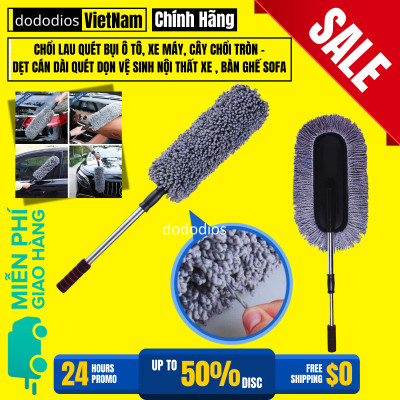 Chổi Rửa Xe Ô Tô Chổi Lau Xe Đa Năng Chính Hãng dododios Cán Có Thể Kéo Dài Sợi Microfiber Quang Dầu