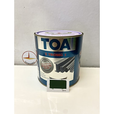 Sơn sắt mạ kẽm Toa 2 trong 1 màu xanh lá 614 _ 800G