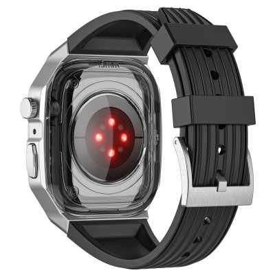 Ốp Case tích hợp dây đeo Vỏ Kim Loại bảo vệ cho Apple Watch Series 4/5/6/SE/7/8/9/SE2 Size 44mm/45mm - Hàng Nhập Khẩu