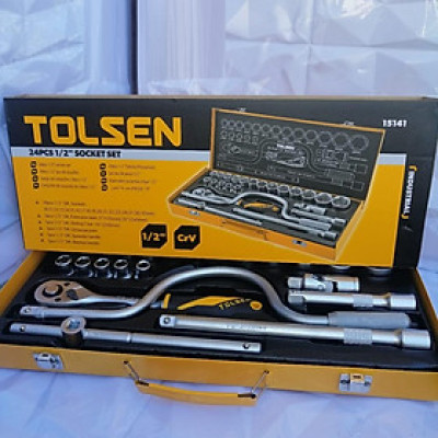 BỘ TÍP 24 CHI TIẾT 1/2 INCH TOLSEN 15141 - HÀNG CHÍNH HÃNG