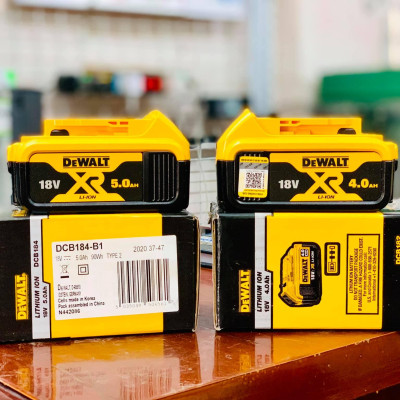 PIN CHO MÁY KHOAN 18V-5AH DEWALT DCB184-B1 - HÀNG CHÍNH HÃNG