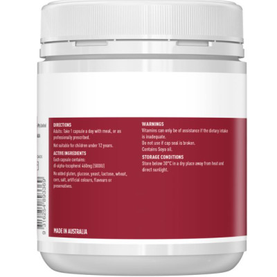 Vitamin E Úc Healthy Care Vitamin E 500IU Hỗ Trợ Hệ Thống Tim Mạch, Giúp Làm Đẹp Da, Mượt Tóc Và Chống Lão Hóa -  200 Viên - QuaTangMe Extaste