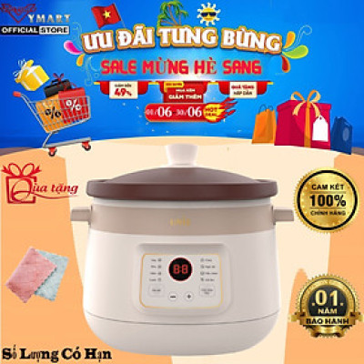 Nồi kho hầm đa năng UNIE USC308, lòng nồi gốm tử sa cao cấp, dung tích 3L, 8 chức năng nấu đa năng, bảo hành 12 Tháng - hàng chính hãng