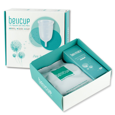 Combo 2 Cốc nguyệt san BeUcup siêu mềm - xóa tan nỗi lo ngày "đèn đỏ"- Tặng 1 set mini dầu gội phục hồi cao cấp Weilaiya