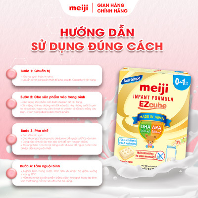 Combo 2 Hộp Thực Phẩm Bổ Sung Meiji Mama Milk & 1 Hộp Sản Phẩm Dinh Dưỡng Công Thức Meiji Infant Formula Ezcube