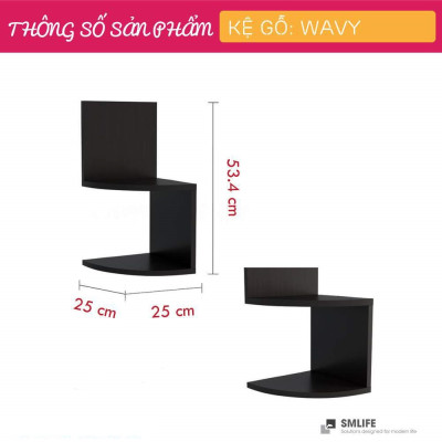 Kệ trang trí kệ để sách gia đình SMLIFE Wavy