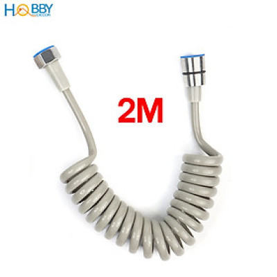 Dây sen lò xo cho vòi xịt toilet co giãn màu xám Hobby Home Decor SLX