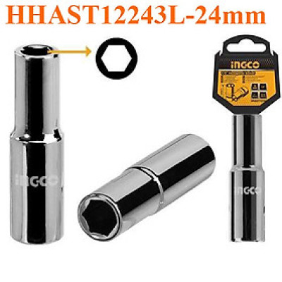 [CHÍNH HÃNG ]Đầu tuýp dài 6 góc 1/2 "-24mm HHAST12243L INGCO INGCO