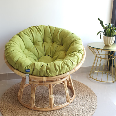 Ghế papasan  nệm vải bố cao cấp (màu cốm)