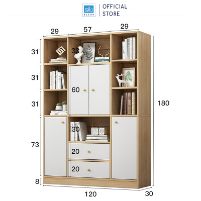 Tủ Sách Siêu Lớn Nhiều Ngăn Hiện Đại SIB Decor KSG46