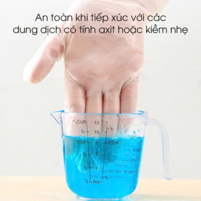 Hộp 100 Găng Tay Cao Su TPE , Bao Tay Siêu Dai Dùng 1 Lần Làm Bếp Nấu Ăn Vệ Sinh Không Mùi Chống Nhăn kitchen gloves Hàng chính hãng Victoria Bay 