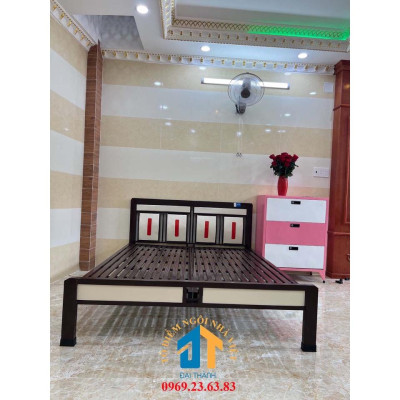 Giường Sắt Hộp Hoa Văn 1m2x2m - ĐẠI THÀNH