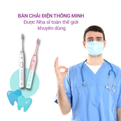 Bàn Chải Điện Sonic Life360 LE-BCD22A (Bản Cao Cấp) - Công nghệ sóng âm sonic, Chải Sạch Mảng Bám Tới 10 Lần, 5 chế độ thông minh, Chống Nước IPX7 