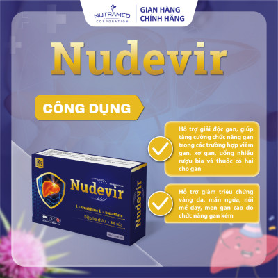 Viên uống Nudevir hỗ trợ chăm sóc sức khỏe lá gan khỏe mạnh (30 viên) - Nutramed