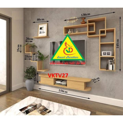 Bộ Kệ Ti Vi Treo Tường Trang Trí VKTV23 