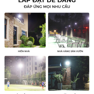 Đèn Đường Led Năng Lượng Mặt Trời Siêu Sáng 100W CHÍNH HÃNG- LK SOLAR LD-44100, Sử dụng 100% năng lượng mặt trời, lắp đặt ngoài sân, đường phố, trang trại, cảm biến ánh sáng, có remote điều khiển