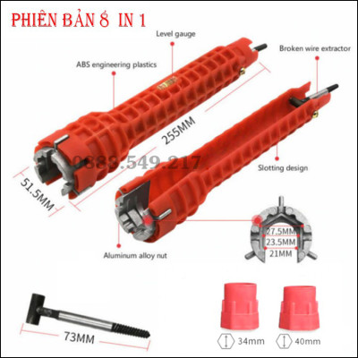 Cờ Lê,Mỏ Lết Đa Năng Chuyện Dụng Vặn Dây Cấp Nước - Dụng Cụ Tháo Lắp Vòi Nước Phiên Bản Mới