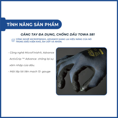 Găng tay đa dụng, chống dầu ôm tay thoải mái Towa 581