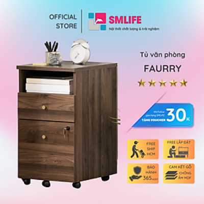 Tủ tài liệu hiện đại bằng gỗ công nghiệp MDF SMLIFE Faurry