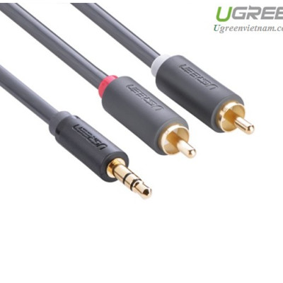 Cáp chuyển Audio 3.5mm ra RCA (hoa sen) dài 10m Ugreen 10514 - Hàng chính hãng