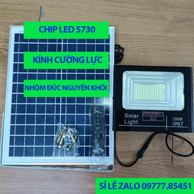 Đèn Pha Led Năng Lượng Mặt Trời 300w,200W,100W,IP67,Vỏ Nhôm Đúc, Sáng Liên Tục