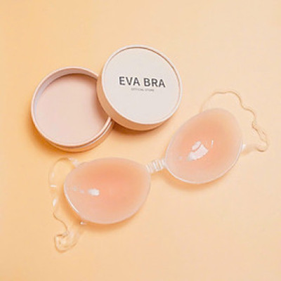 Miếng dán ngực EVA BRA silicon mềm kèm dây trong + hộp đầy đủ