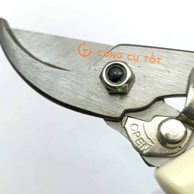 Kéo cắt tỉa lưng gù 175mm cán trắng
