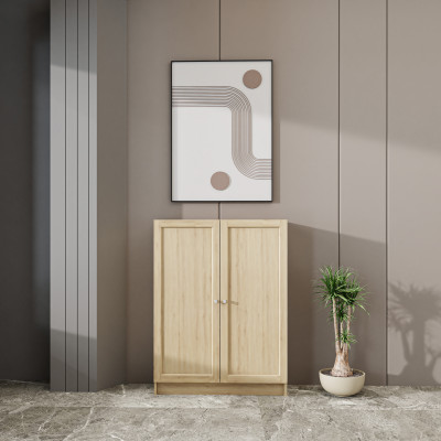 [Happy Home Furniture] CATY, Kệ sách 3 tầng 2 cửa mở, 80cm x 30cm x 106cm ( DxRxC), KSA_054