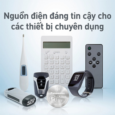 Vỉ Pin nút Panasonic 3V CR-2016/5BN (1 viên/5 viên) - Hàng chính hãng
