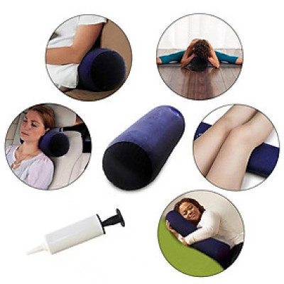 GỐI ÔM BƠM HƠI ĐA NĂNG, TIỆN DỤNG GỐI BƠM HƠI DU LỊCH XẾP GỌN ĐA NĂNG TIỆN LỢI (TẶNG KÈM BƠM TAY)