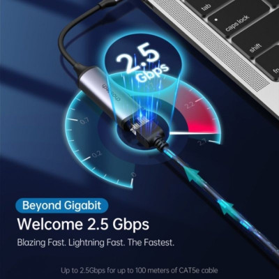 Hub Choetech HUB-R02 chuyển từ Type C sang RJ45 2.5Gbps (hàng chính hãng)
