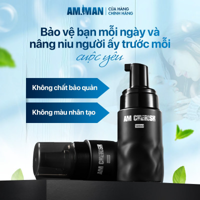 Bọt vệ sinh nam AM-MAN AM CHERISH 120ml kháng khuẩn hương nước hoa cao cấp