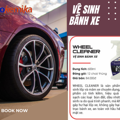 DUNG DỊCH LÀM SẠCH VÀ TẨY Ố VÀNG TRÊN LỐP Ô TÔ, XE MÁY WHEEL CLEANER 600ML THƯƠNG HIỆU EKOKEMIKA