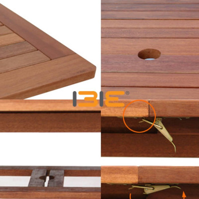 Bàn Xếp Mở Rộng Karang IBIE NT3027 (150 x 98 x 72 cm) - Nâu