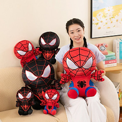 Gấu bông siêu anh hùng người nhện (Spiderman) 25cm-->50cm mẫu mới 2 màu đỏ đen siêu hot siêu cute cho bé, hàng xịn cao cấp loại 1 an toàn cho trẻ nhỏ
