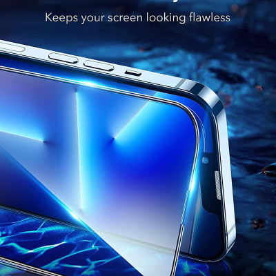 Miếng Dán Kính Cường Lực ESR Ultra Tough cho iPhone 13 Pro Max (Bộ 2 Miếng) - Hàng Nhập Khẩu