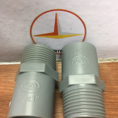 Nối ren ngoài nhựa 27 ống 34 Bình Minh( 5 cái )