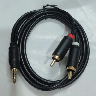 Dây Audio 3,5mm ra 2 đầu RCA (Hoa sen) dài 1M AV116 - 10584 - Hàng Nhập Khẩu