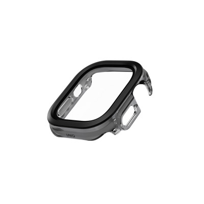 Ốp mặt đồng hồ UNIQ VOUTE WATCH CASE WITH TEMPERED GLASS SCREEN kính cường lực 9H chống trầy xước dành cho Apple Watch (49mm) - Hàng chính hãng