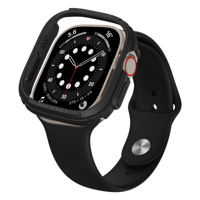 Ốp Case Đen và Trong Suốt cho Apple Watch Ultra / Apple Watch Ultra 2 49mm - Hàng Chính Hãng