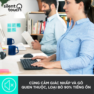 Bộ bàn phím chuột không dây Logitech MK295 - Hàng chính hãng