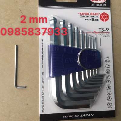 Lục giác ngắn 2 mm đầu bi T-2 Eight Nhật vặn ốc chìm tuổi thọ cao