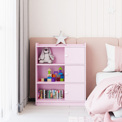 [Happy Home Furniture] KID, Tủ lưu trữ - 3 cửa mở cho trẻ em, 80cm x 32cm x 100cm ( DxRxC), TLT_009