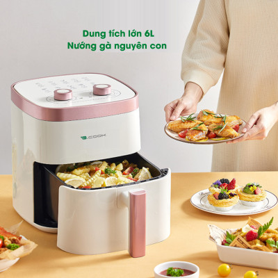 Nồi chiên không dầu B.COOK Dung tích lớn 6L - Hàng chính hãng