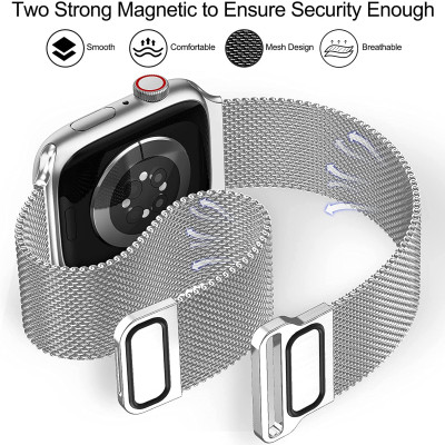 Dây Thép Milan Loop Từ Tính cho Apple Watch Series 1/2/3/4/5/6/7/8/9/SE1,2 & Apple Watch Ultra 1/2 Size 38/40/41/42/44/45/49mm - Hàng Chính Hãng