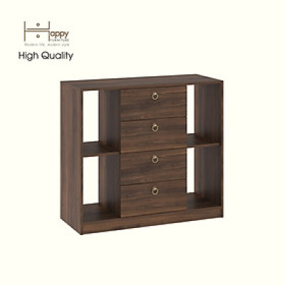 HAPPY FURNITURE , Tủ lưu trữ 4 ngăn kéo - MERI , THK_297 , 100cm x 40cm x 90cm DxRxC