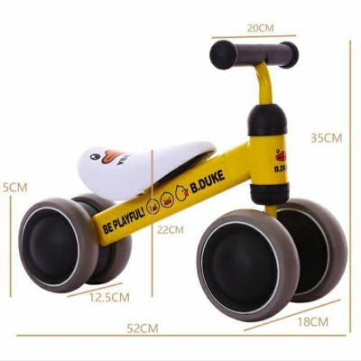 Xe chòi chân bốn bánh thăng bằng cho bé khung thép cao cấp (màu ngẫu nhiên)