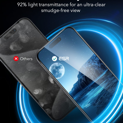 Kính Cường Lực ESR cho iPhone 16 / iPhone 16 Plus / iPhone 16 Pro / iPhone 16 Pro Max ESR Tempered-Glass Screen Protector - Hàng Chính Hãng